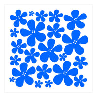 Blue Flowers Pattern (Print Only)