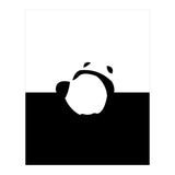 Find Your Feet, Panda Abstract Monochromatic Black & White, Wildlife Animals Cute Eclectic Bohemian Pets (Print Only) thumbnail