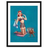 Pinup Girl Bathing A Dog thumbnail