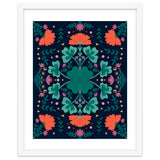 Clovers And Flowers Teal and Orange thumbnail