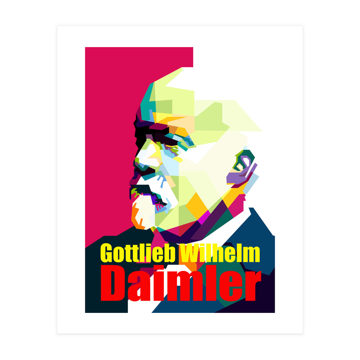 Gottlieb Daimler Pop Art WPAP (Print Only)