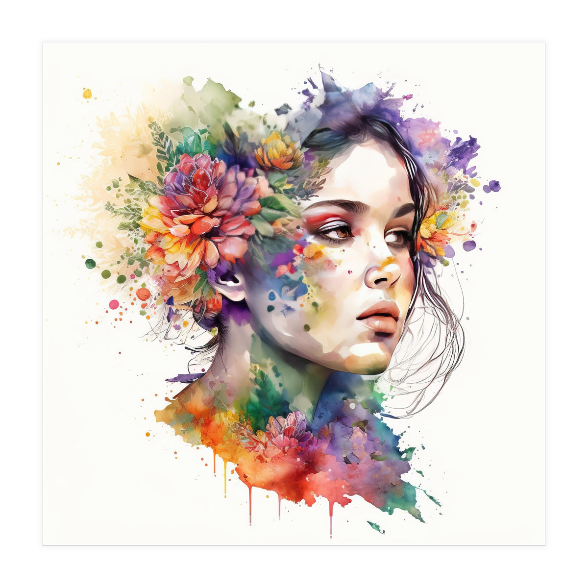 Ethereal Bloom Portrait (Print Only)