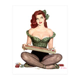 Pinup Sexy Girl Selling Cigarettes (Print Only) thumbnail
