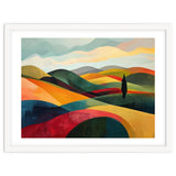 Abstract Tuscan Hills Landscape Painting thumbnail