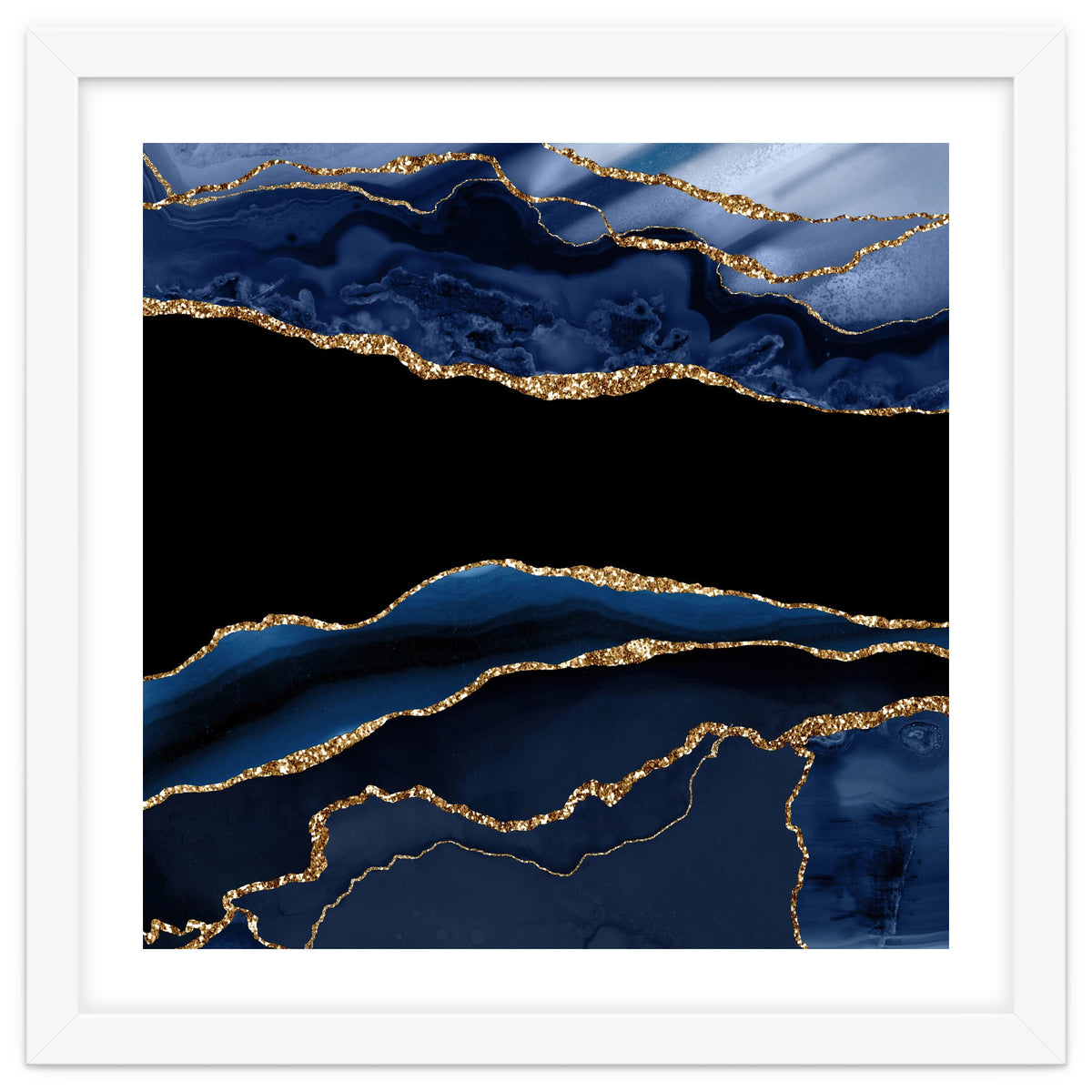 Navy & Gold Agate Texture 11