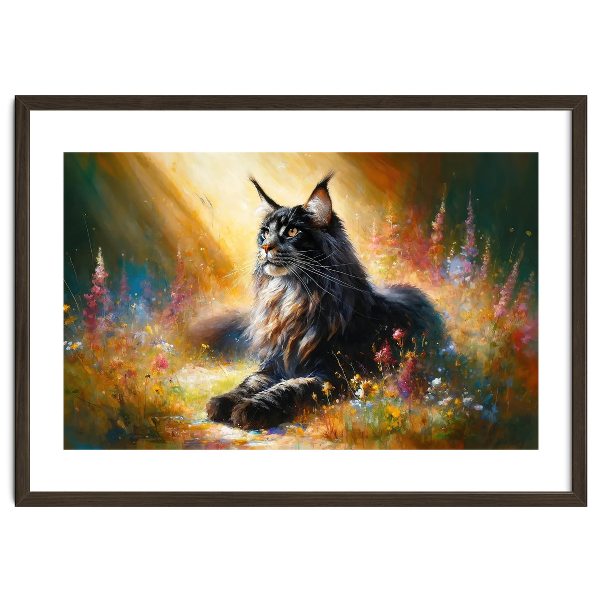 Majestic Lynx In Blooming Meadow
