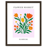 Hamburg Flower Market - Vibrant Modern Folk Art Print thumbnail
