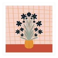Floral Vase Orange (Print Only)