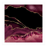 Burgundy & Gold Agate Texture 14 (Print Only) thumbnail