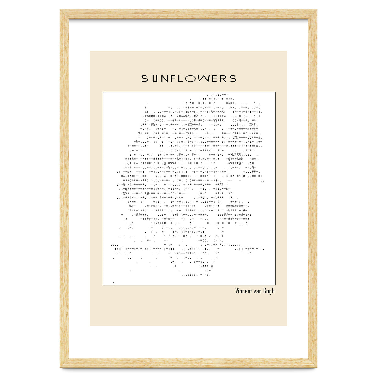Sunflowers – Vincent van Gogh (1888) (ascii art)