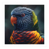 Rainbow Lorikeet Parrot Close Up Portrait (Print Only) thumbnail