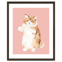 Ms Purrlington Handpainted fluffy cat oil painting