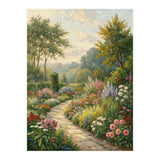 Enchanted English Cottage Garden Oil Painting (Print Only) thumbnail