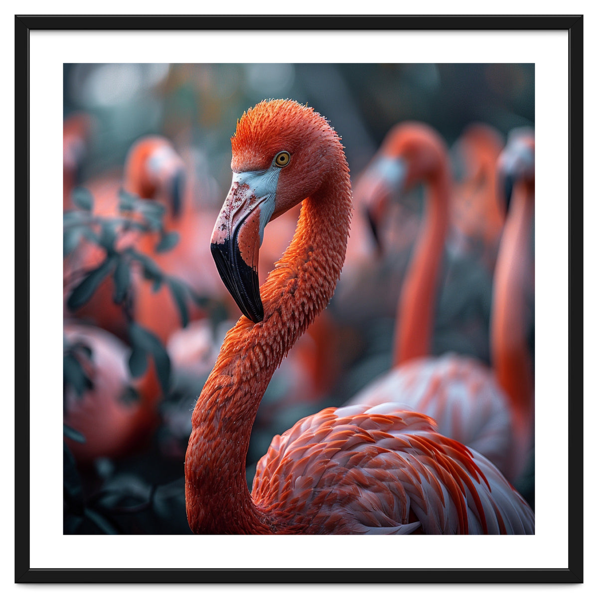 Beautiful Close Up Of A Pink Flamingo Bird