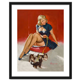 Pinup Sexy Girl Playing With Her Little Cats thumbnail