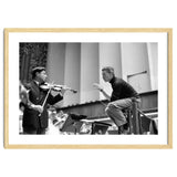 Conductor Herbert von Karajan rehearsing with Nathan Milstein in Lucerne, Switzerland. Lucerne,1957. thumbnail