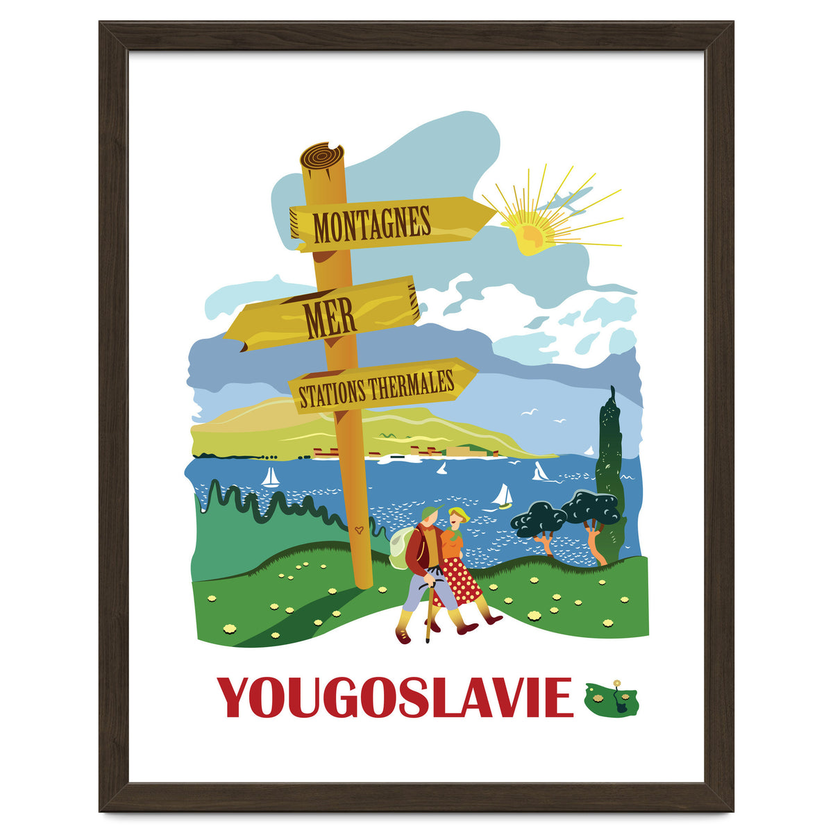 Hiking on Adriatic Coast, Yugoslavia