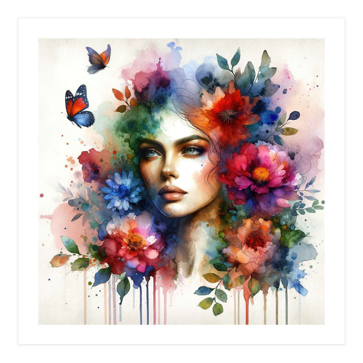 Ethereal Floral Portrait (Print Only)