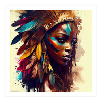 Powerful African Warrior Woman #5 (Print Only)