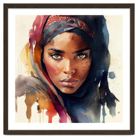 Watercolor Tuareg Woman #7