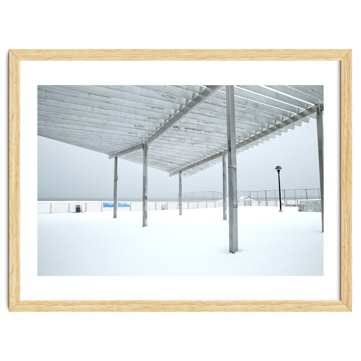 Sunshade site in the winter beach
