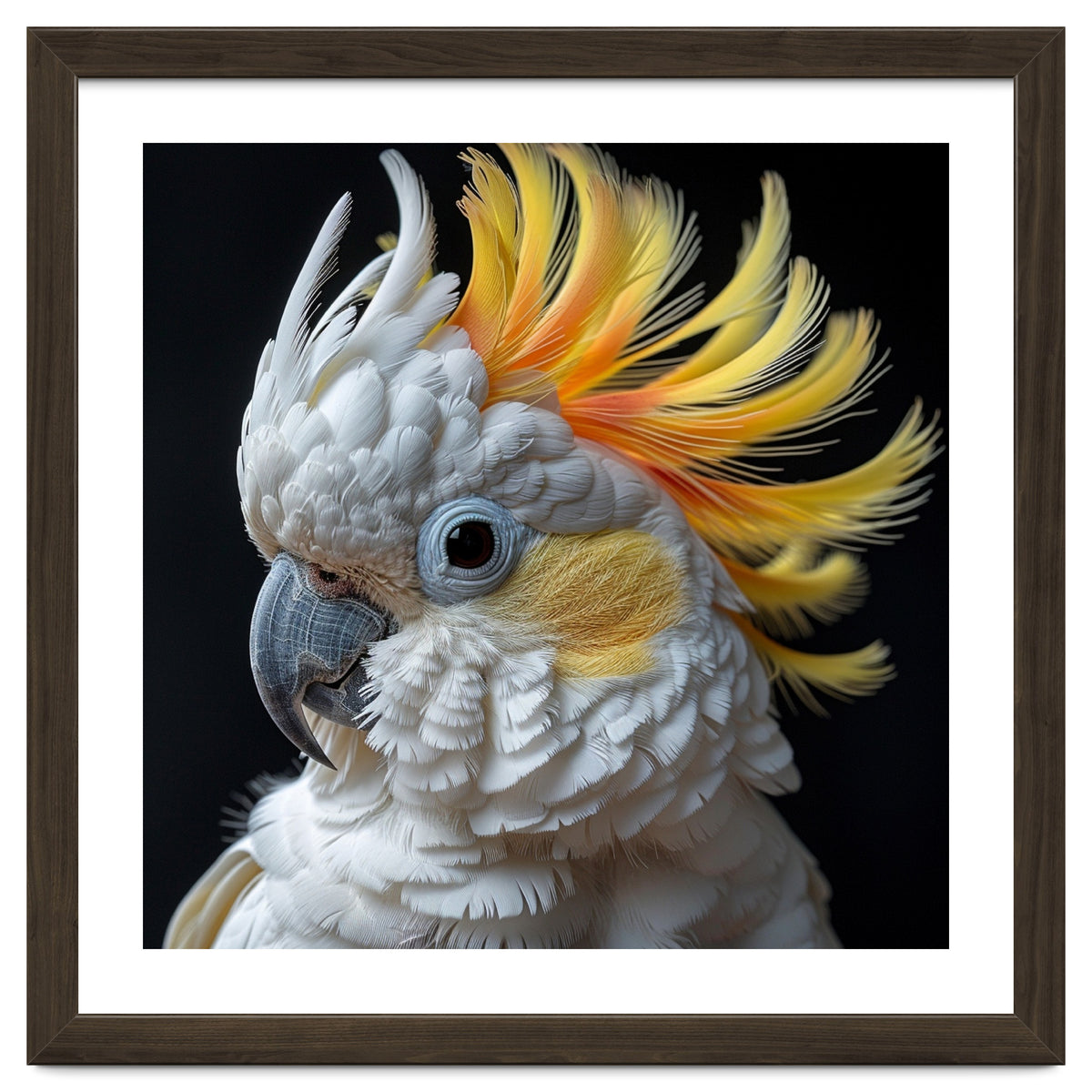 White Cockatoo With Yellow Crest Portrait