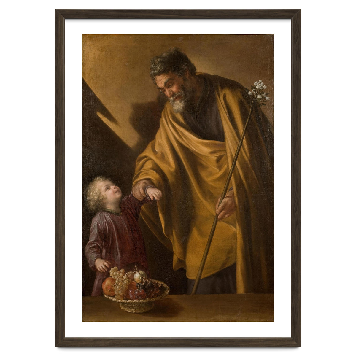 Sebastián Martínez / 'Saint Joseph with the Christ Child'. Ca. 1650. Oil on canvas.