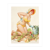 Beautiful Chubby Girl In The Garden (Print Only) thumbnail