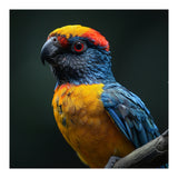 Close Up Colorful Parrot Perched On A Branch (Print Only) thumbnail