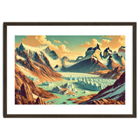 Vintage Argentina, Patagonia Glaciers Poster