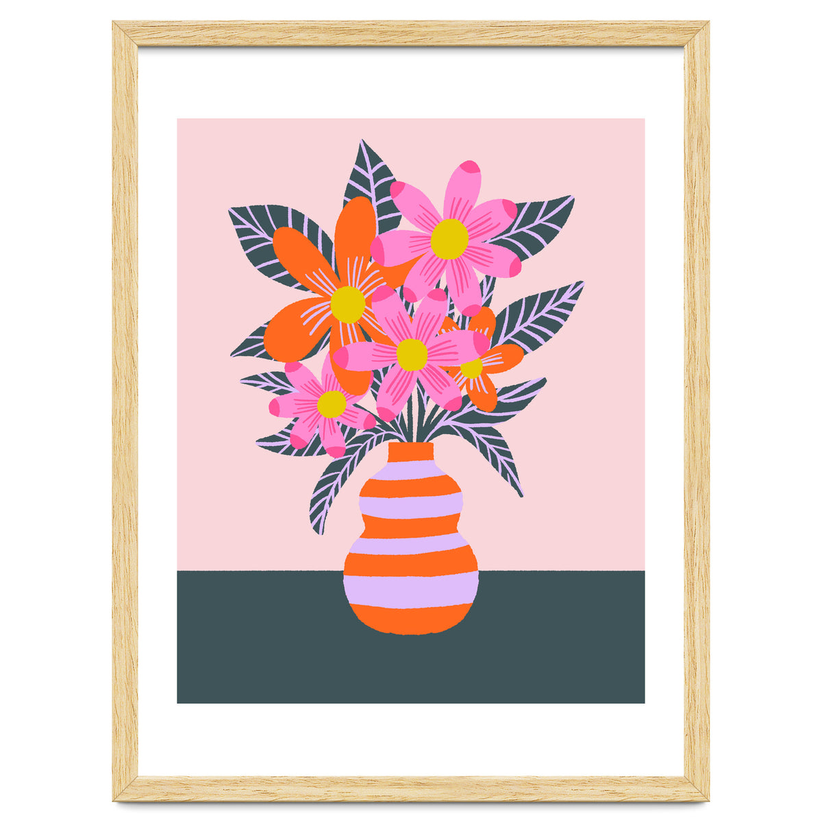 Colorful Flowers In a Vase