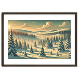 Vintage Finland, Lapland Winter Forest Poster thumbnail
