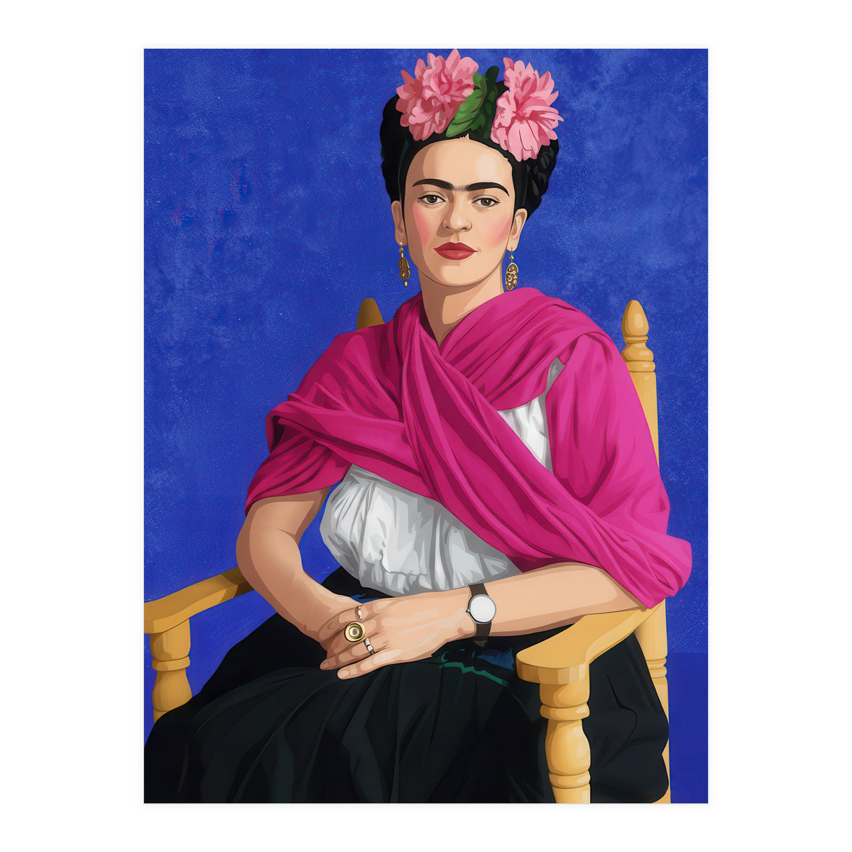 Frida Kahlo Portrait Illustration (Print Only)