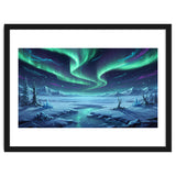 Arctic Glow: Northern Lights Winter Landscape thumbnail