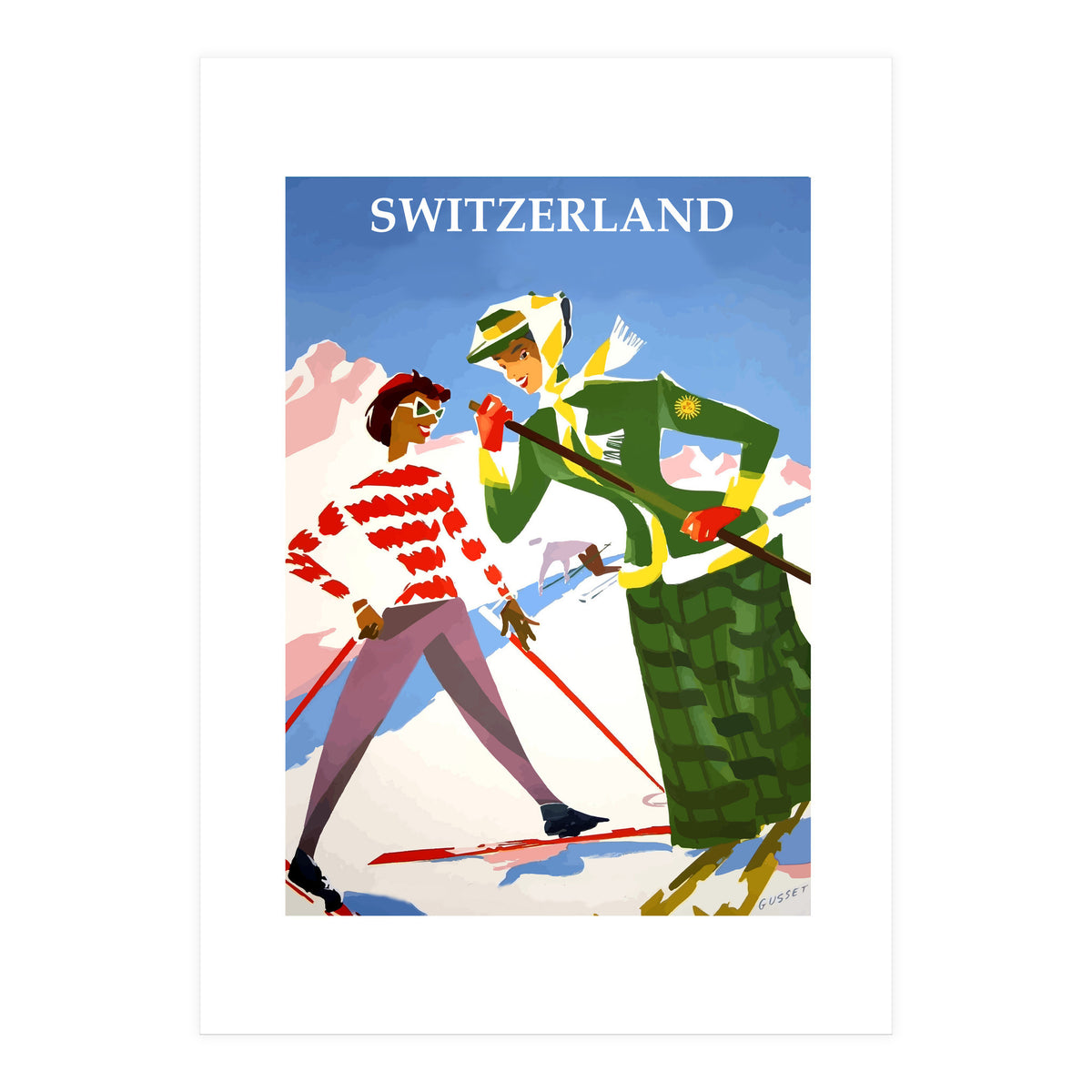 Skiing in Switzerland (Print Only)