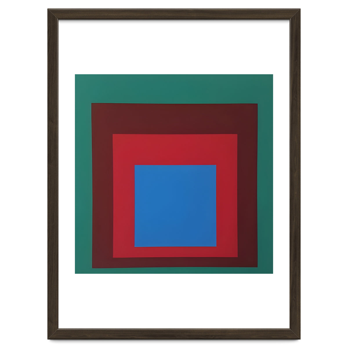 Josef Albers - HOMAGE TO THE SQUARE: Green, Red, Blue