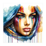 Vivid Warrior Spirit Watercolor Portrait (Print Only) thumbnail