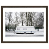 Travel Trailer in the snow road thumbnail