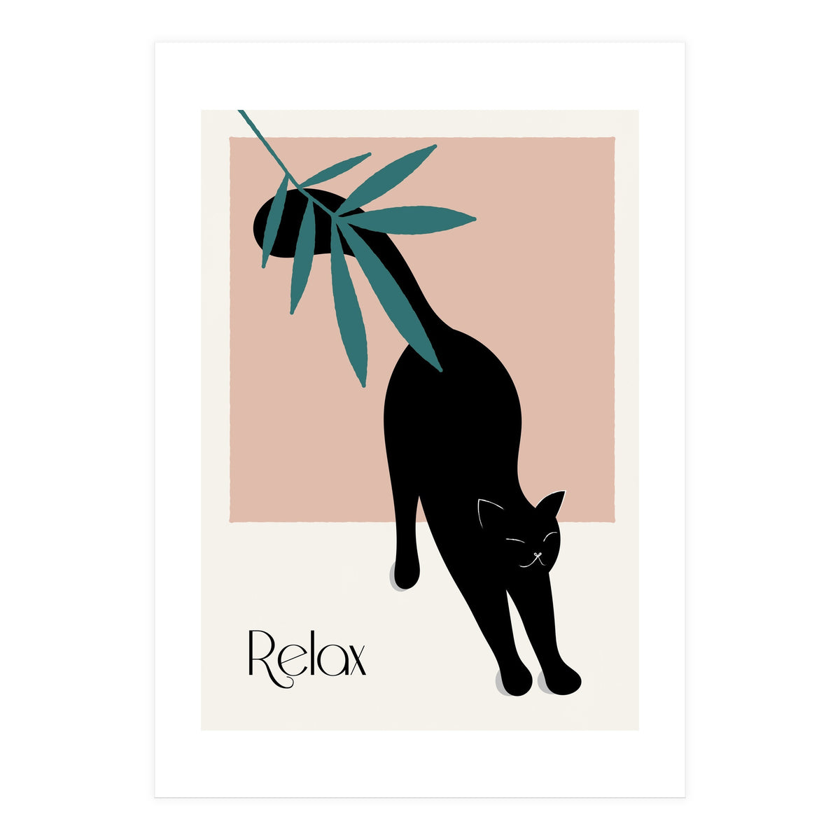 Relax cat - Botanical life (Print Only)