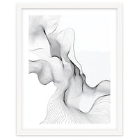 Abstract Black And White Flowing Lines