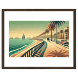 Vintage Coastal Promenade Poster thumbnail