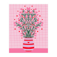 Heart Flowers Vase (Print Only)