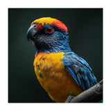 Close Up Colorful Parrot Perched On A Branch (Print Only) thumbnail