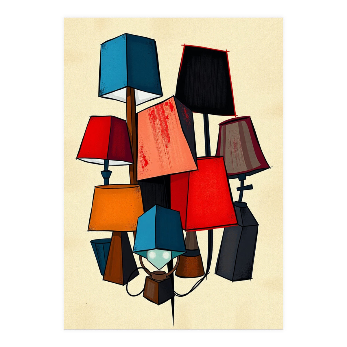 The Lamp Abstract Elegant (Print Only)