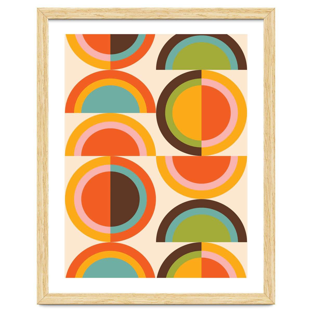 Bauhaus Geometric Rainbow
