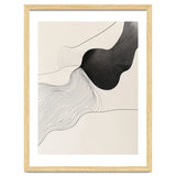Abstract Black And White Organic Flowing Lines Art thumbnail