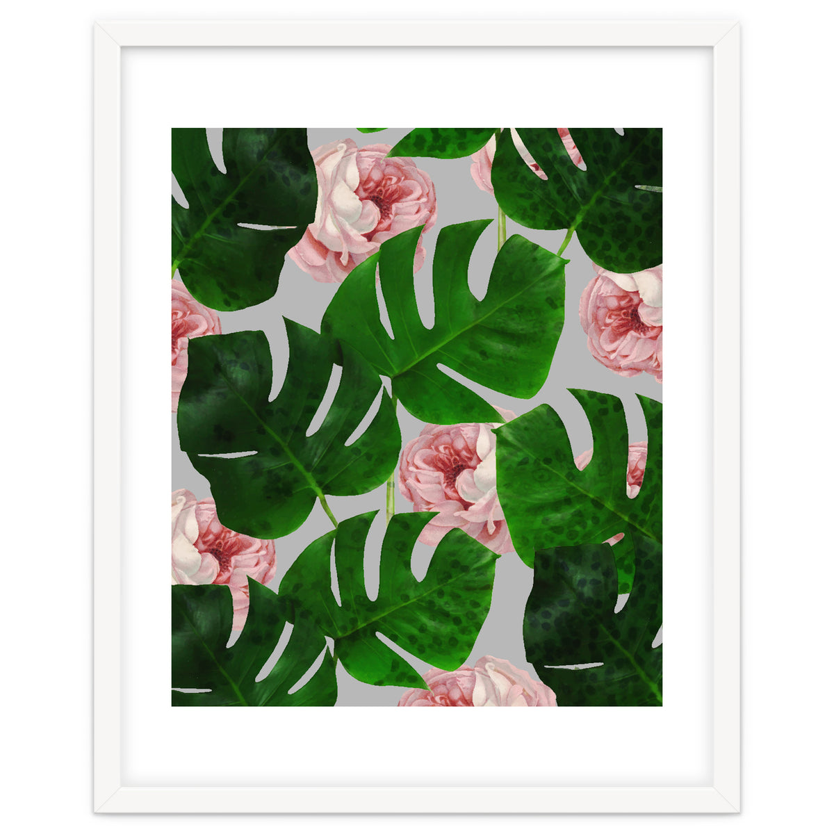 Monstera & Rose Pattern