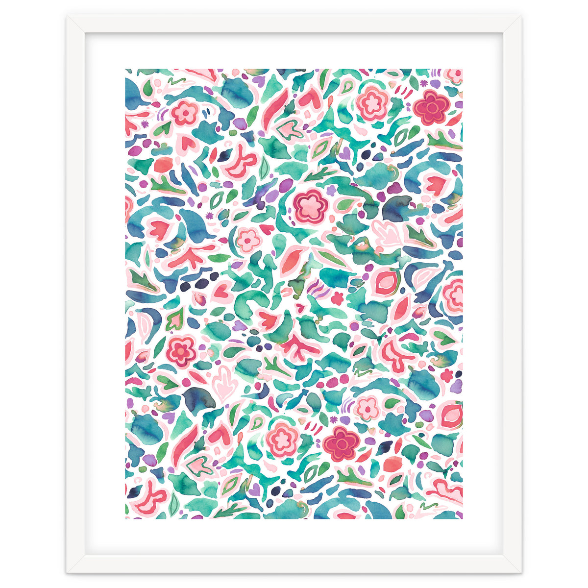 Primitive Flowers Green Coral