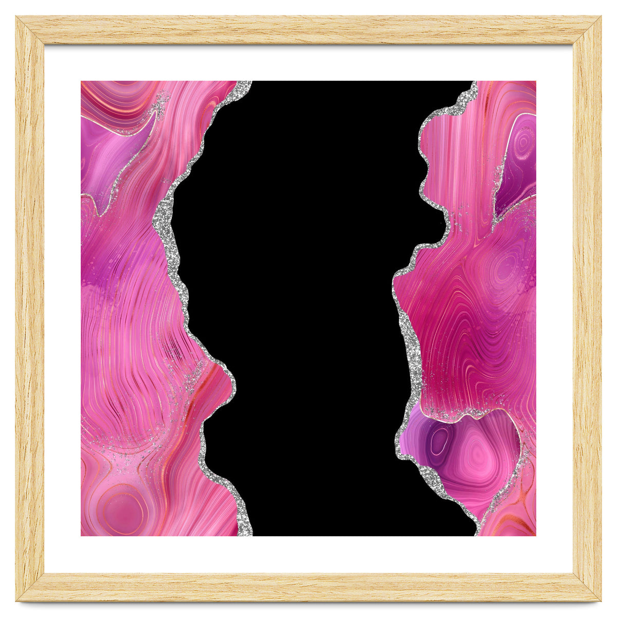 Magenta & Silver Agate Texture 02