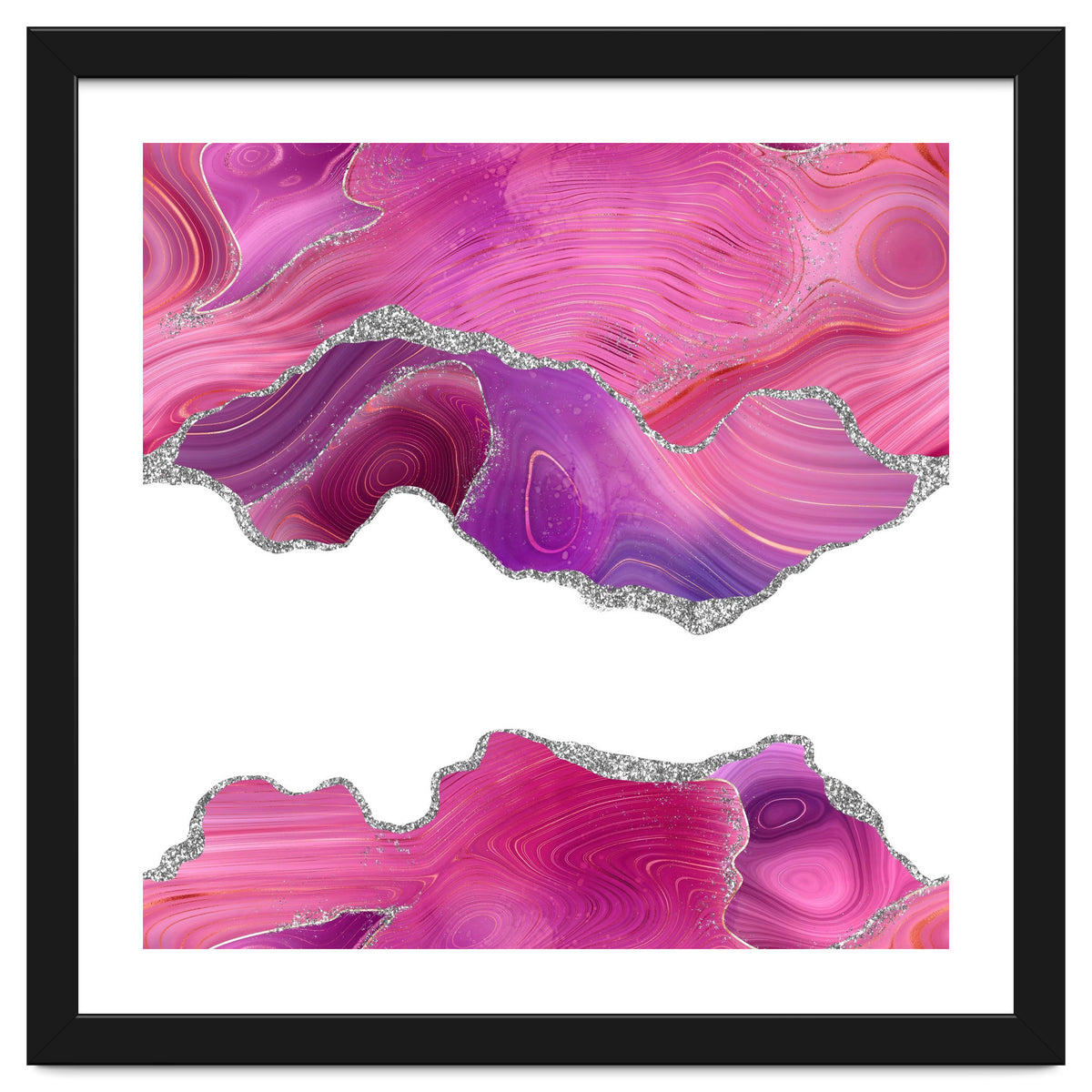 Magenta & Silver Agate Texture 07